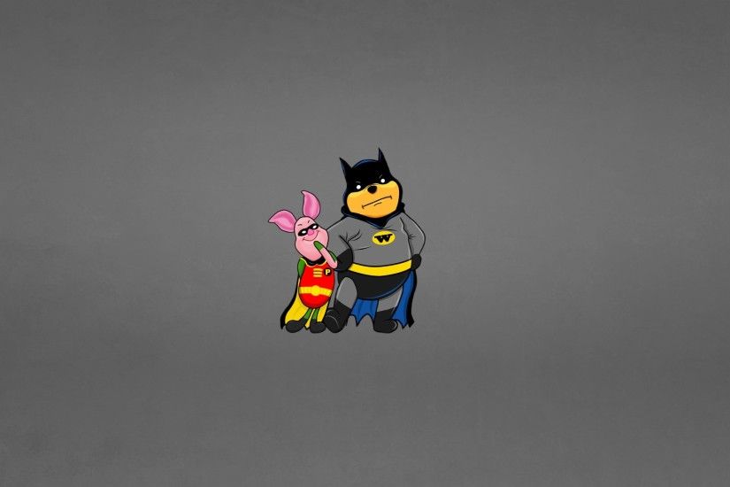 Winnie-the-Pooh Piglet Batman and Robin Cartoon Funny