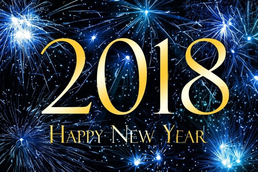 Holiday - New Year 2018 Holiday New Year Blue Fireworks Happy New Year  Wallpaper