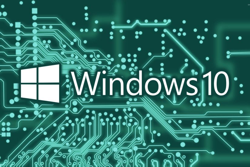 Windows 10 white text logo on a circuit board wallpaper 2560x1600 jpg