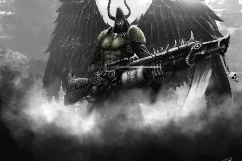 weapons, dark,angel, warrior humor wallpapers, man,best humor images,  wings, weapon, weapons, high definiton, death, warriors, humor images,  guns, ...