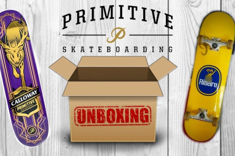 Primitive skateboarding Unboxing 2016 - Carlos Ribeiro - Banana and Devine  Calloway - Gold Elk