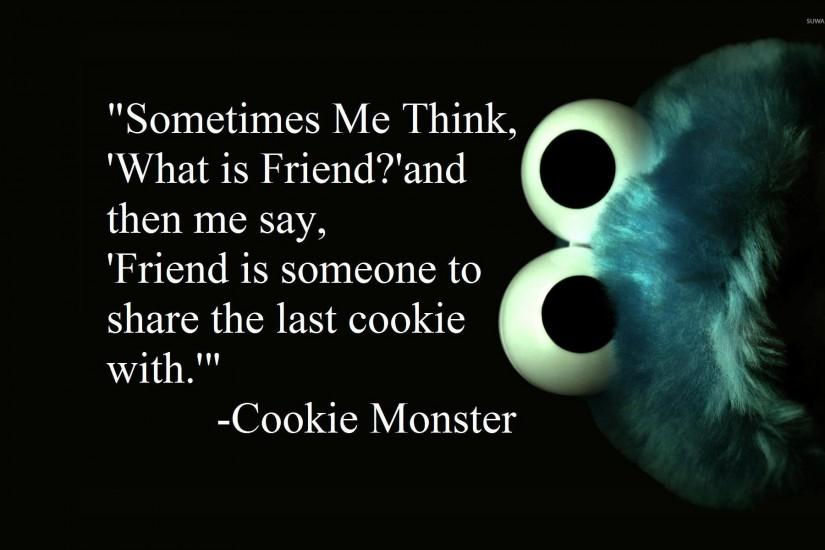 Cookie Monster about friends wallpaper 1920x1200 jpg