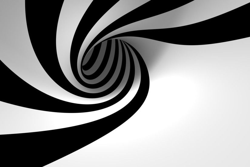 HYpnotizing Spiral Black And White Wallpaper