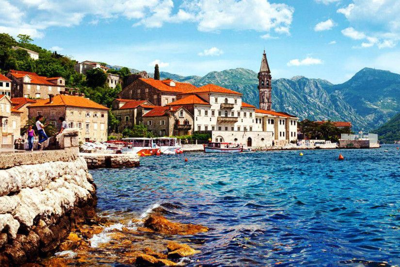Perast Old Town Of Kotor Bay In Montenegro A Few .
