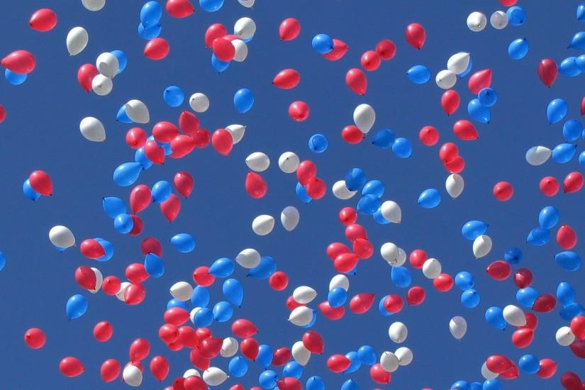 Pix For > Red White And Blue Balloons