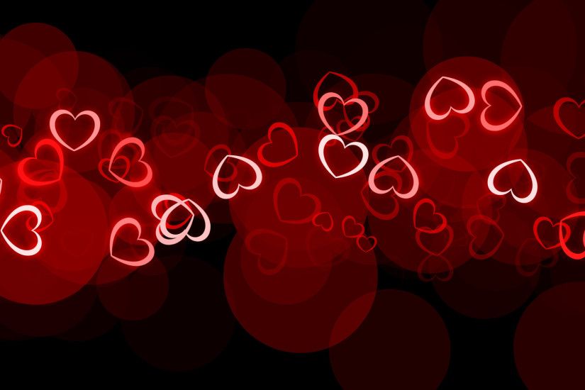 Glowing Hearts Happy Valentines Day HD Desktop Wallpaper 1920Ã1080