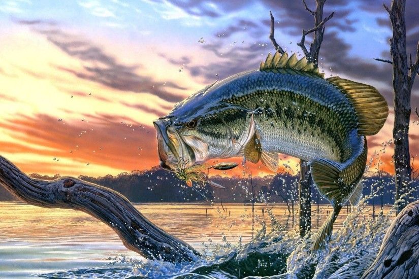 ... Fishing Wallpapers - WallpaperSafari Bass ...