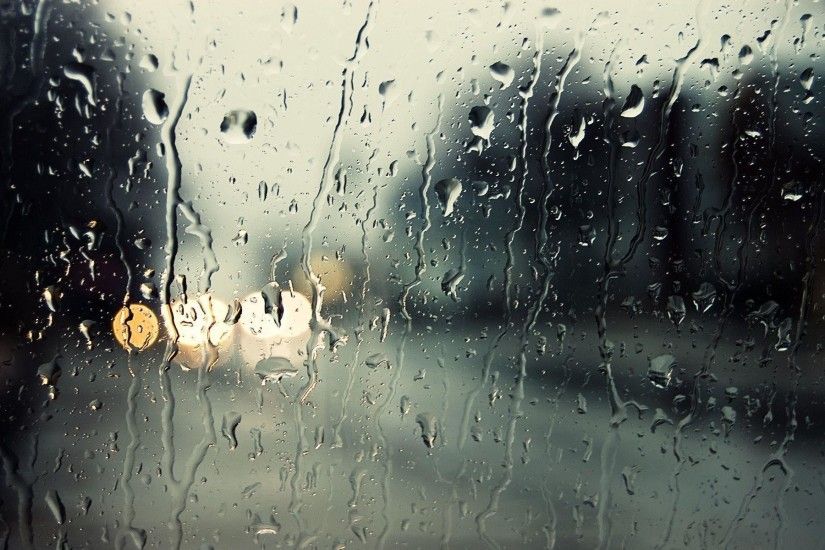 Rain in the Window Wallpaper