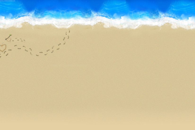 Footprints in Sand Aerial Wallpaper