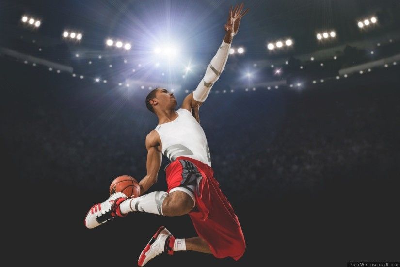 Download Free Wallpaper Derrick Rose Slam Dunk Basketball