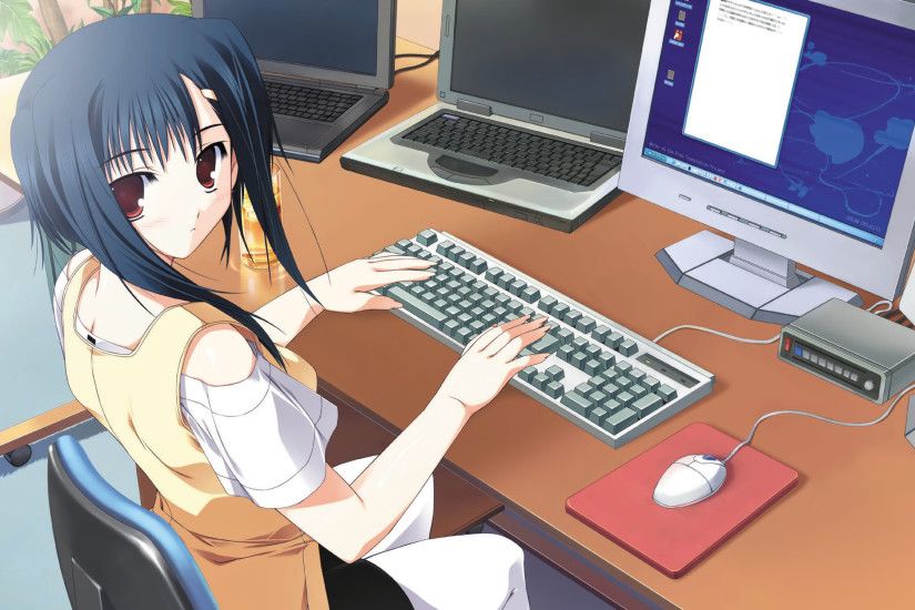 Anime Computer HD Desktop Wallpaper, Background Image