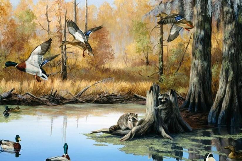 Duck Hunting HD Background.