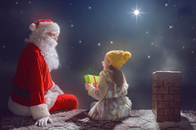 Download wallpaper night, merry christmas, santa claus, New Year,  Christmas, section