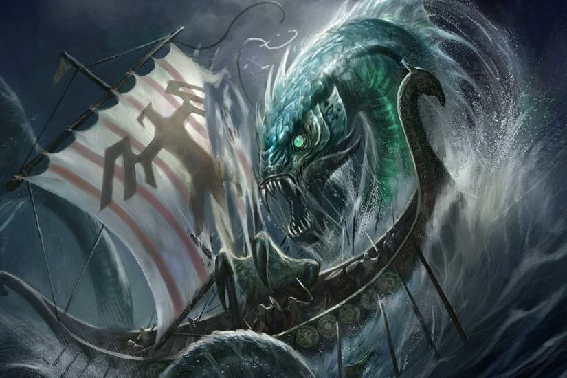 Fantasy - Sea Monster Wallpaper