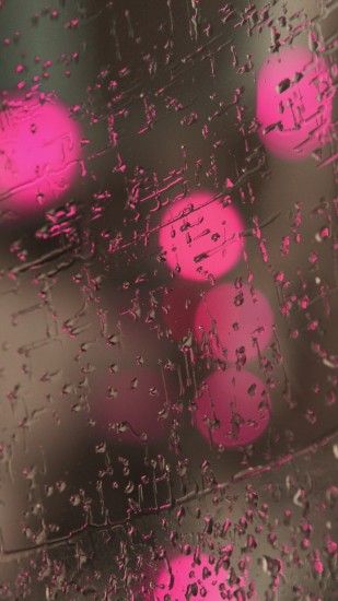 ... Purple lights behind the rainy window Digital Art mobile wallpaper
