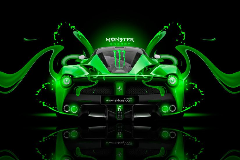 Monster-Energy-Laferrari-Fantasy-Green-Plastic-Car-2014-