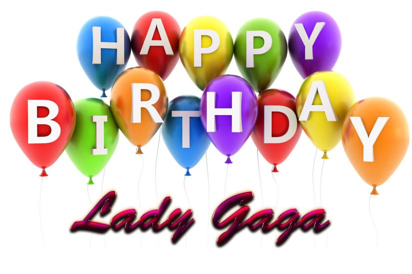 Lady Gaga Lady Gaga Happy Birthday Balloons Name PNG