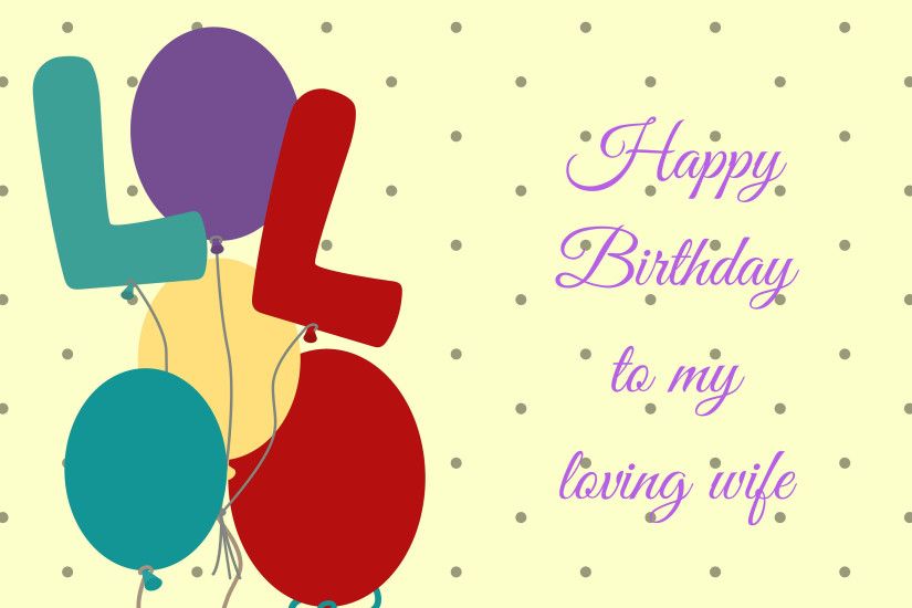 Happy birthday to my loving wife, digital print, birthday card with a  yellow dotted background by Digitalblossomeprint on Etsy
