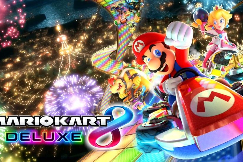 A collection of Mario Kart 8 Deluxe wallpapers.