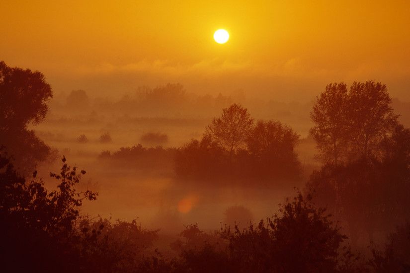 Download: Misty Sunset HD Wallpaper