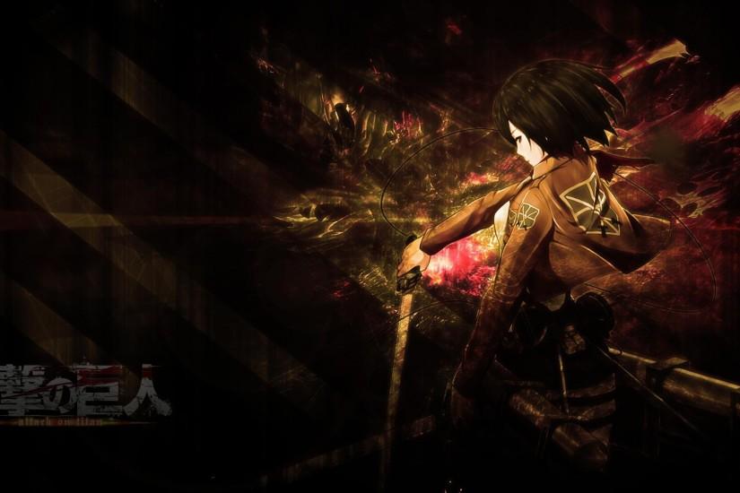 dark Attack On Titan Mikasa Ackerman themes for PC