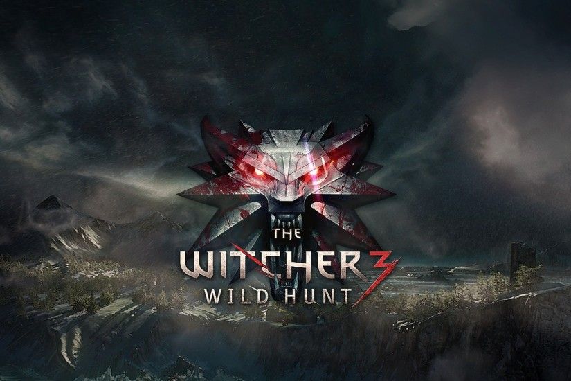 Preview wallpaper the witcher 3, wild hunt, logo 2560x1080