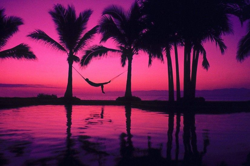 Purple Beach Sunset 852861