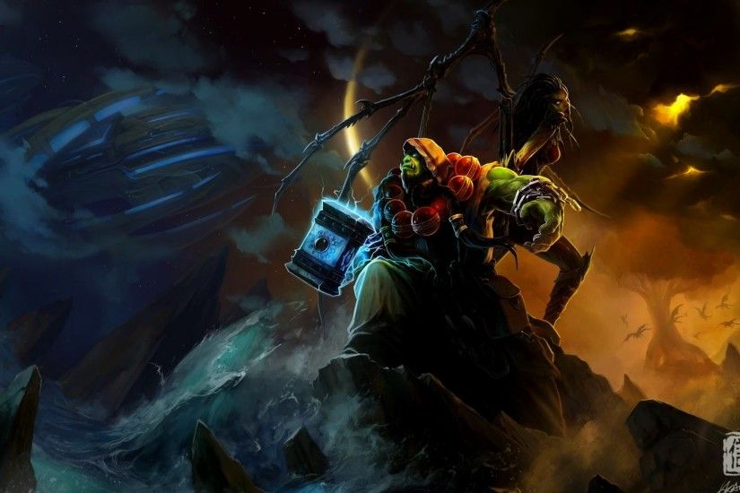 World of Warcraft Ocean Shaman Wallpaper - 1920 x Really nice World of  Warcraft wallpaper featuring a couple of characters readying themselves for  battle.