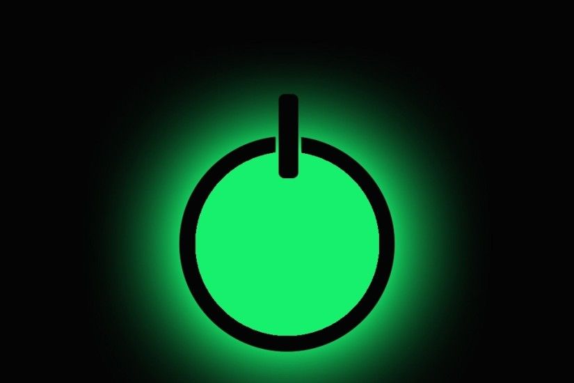 Wallpapers Backgrounds - Green Power Button Black Background Desktop  Wallpapers Backgrounds