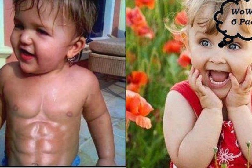 Baby Girl Impressed By Six Packs Funny Picture