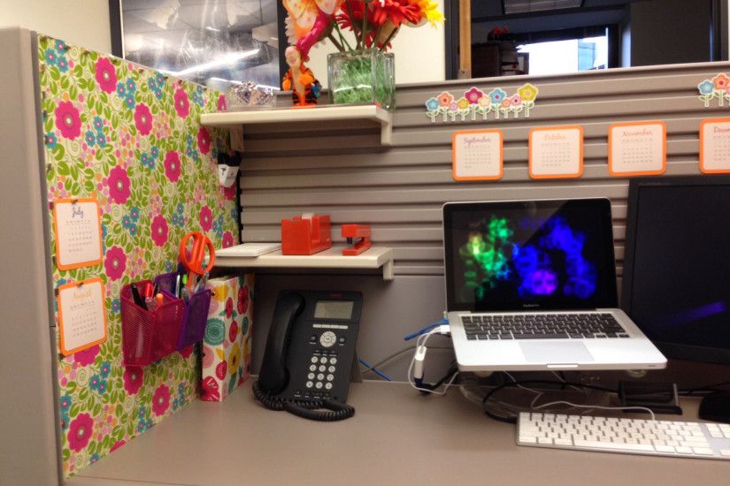Your cubicle doesn't have to be ugly. Cubicle ideas. Cubicle decorations.