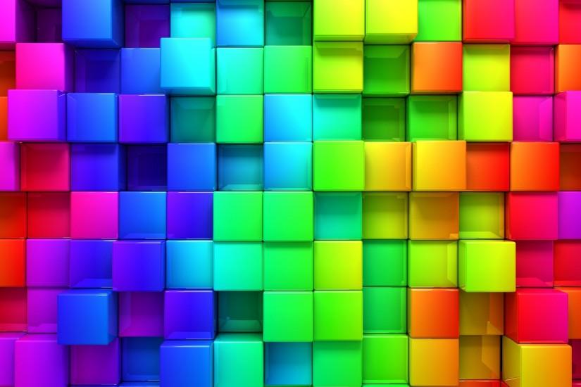 Color Blocks, Rainbow Backgrounds, 3d Graphics, Background, Rainbow Color  Blocks