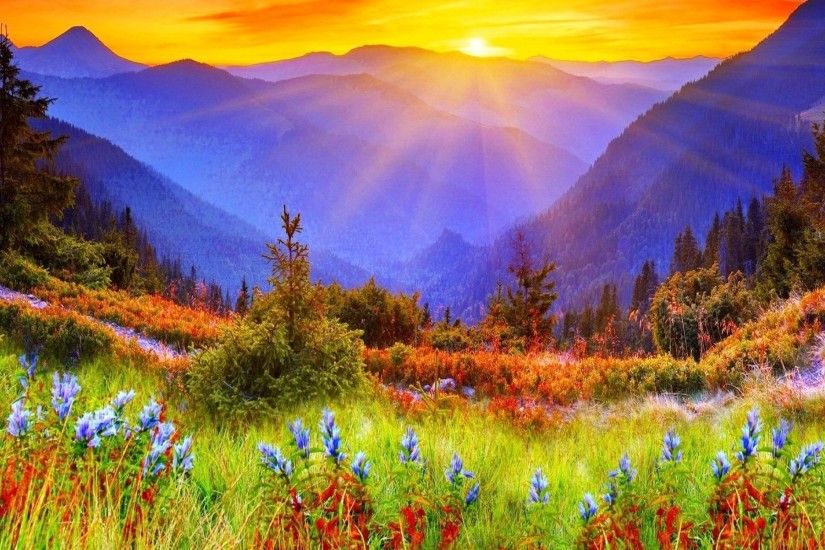 Mountain Sunrise Wallpaper HD