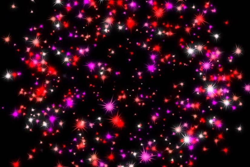 Little Pink Red Stars Black Background ANIMATION FREE FOOTAGE HD