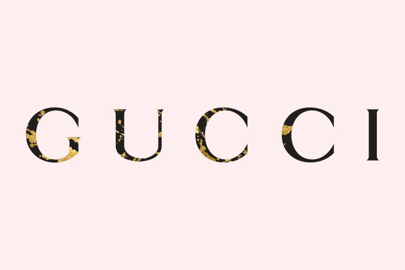 General 2556x1440 gold splats Gucci logo simple background company