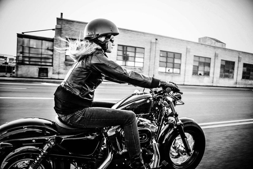 City Biker Girl Motorbike Harley Davidson hd wallpaper #1855983
