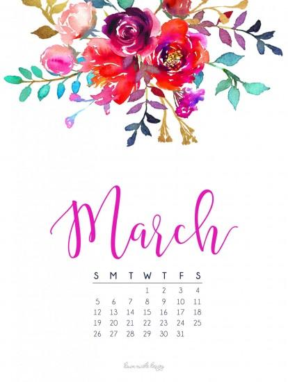 March 2017 Calendar + Tech Pretties