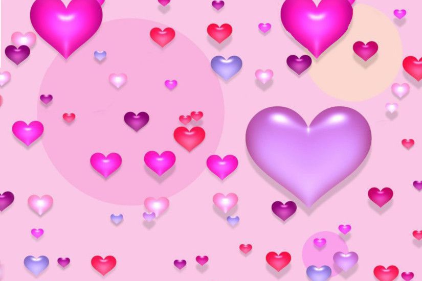 pixel Desktop Wallpapers : Cute Valentine Purple Hearts Wallpaper .