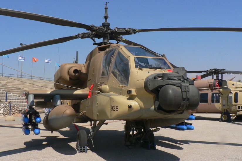 Brown Boeing AH-64 Apache for 1920x1080