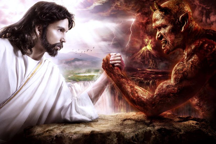 Jesus And Devil Funny High Definition Wallpapers HD / Desktop and Mobile  Backgrounds