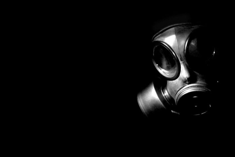 3840x1080 Wallpaper. Used someones Gas Mask Man but put all of it .