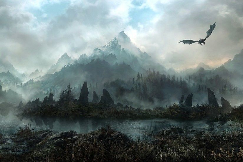 Video Game - The Elder Scrolls V: Skyrim Landscape Mountain Wallpaper