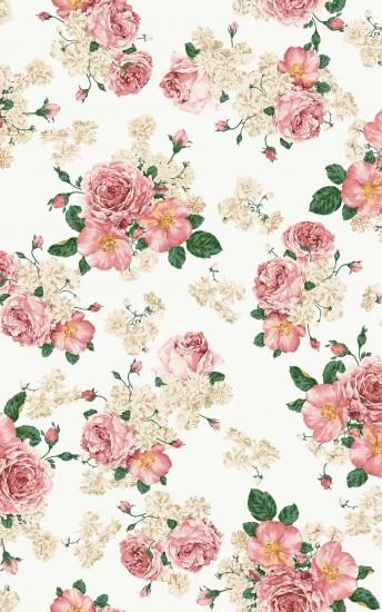 High Res Vintage Pink Flower Wallpaper