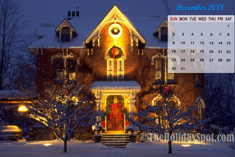 December Calendar Wallpaper 2018