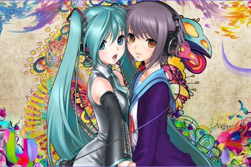 Animation, Hatsune Miku, Vocaloid, Illustration, Yuki Nagato HD Wallpaper,  Anime Picture, Background and Image