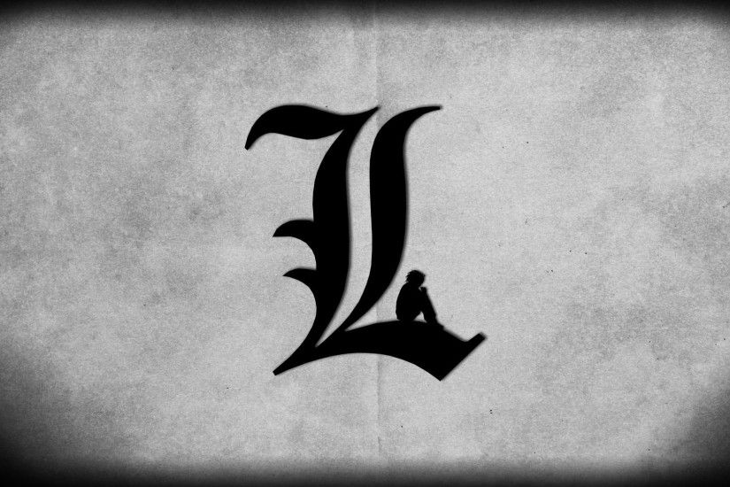 I made an L wallpaper from Deathnote.