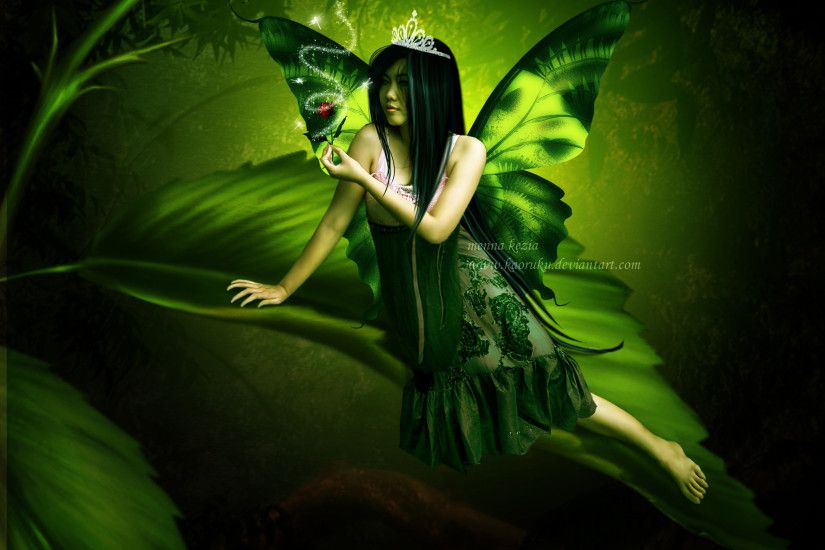 Green Fairy Desktop Background wallpaper