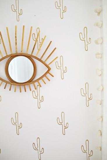 Gold Cactus Wallpaper DIY Gold Cactus Wallpaper DIY