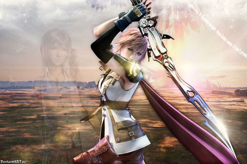 ... Wallpaper - Lightning [Final Fantasy XIII] by Z4RIEL