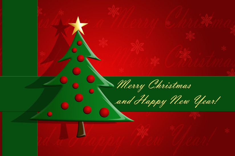 Merry christmas and happy new year HD wallpaper.